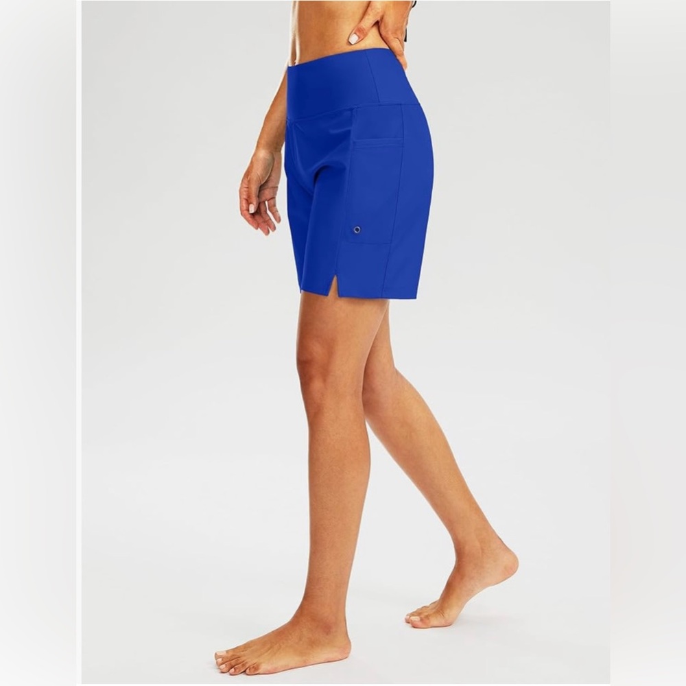 NWT G Gradual Women's 7" Long Swim Board Shorts High Waisted Quick Dry - Picture 2 of 6